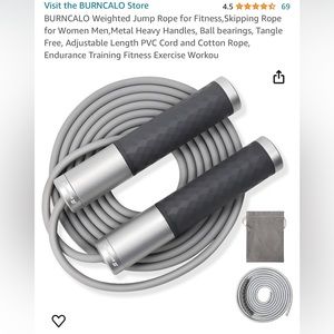 Burncalo Weighted Jump Rope From Amazon